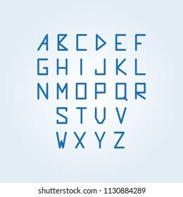 English Alphabet Digital Font Stock Vector (Royalty Free) 1130884289 | Shutterstock