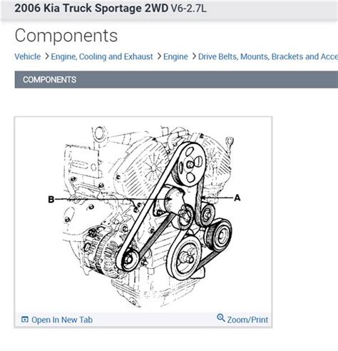 Kia Sportage Serpentine Belt Diagram