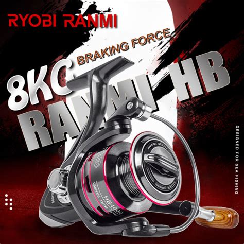 RYOBI RANMI HB Fishing Reels 1000 7000 Series Metal Spool Wheel Max