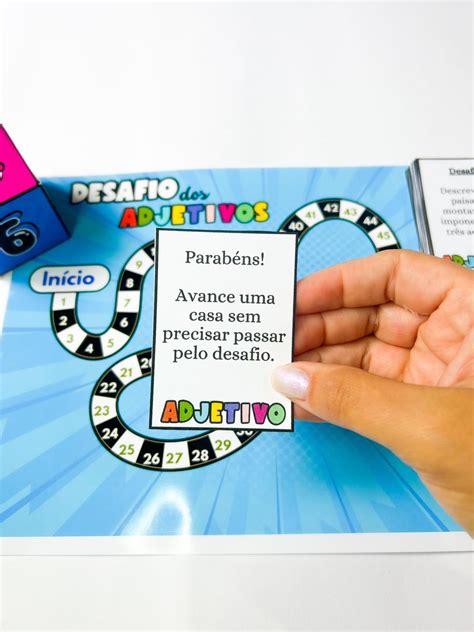 Jogo De Adjetivos - Desafio dos adjetivos – Jogo de tabuleiro – Loja – Português Encantado