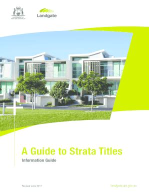 Fillable Online A Guide To Strata Titles Fax Email Print Pdffiller