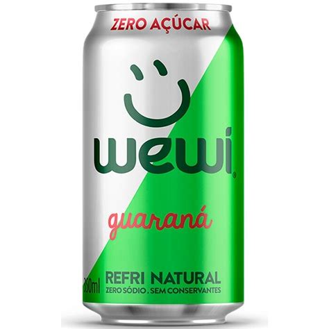 REFRIGERANTE GUARANÁ ZERO AÇÚCAR LATA WEWI 350ML