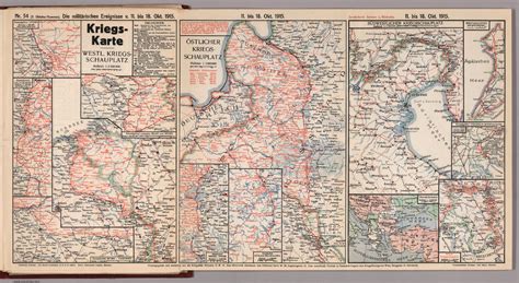 World War I Map German Nr 54 Military Events To October 18