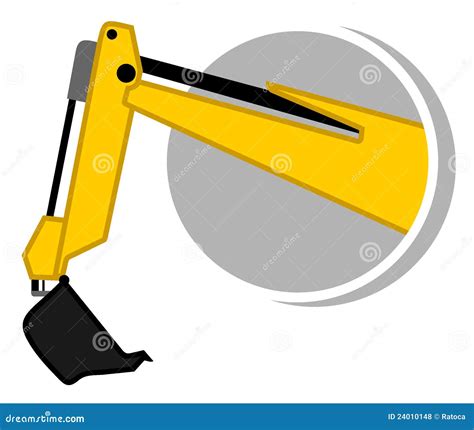 Bulldozer arm icon stock vector. Illustration of circular - 24010148