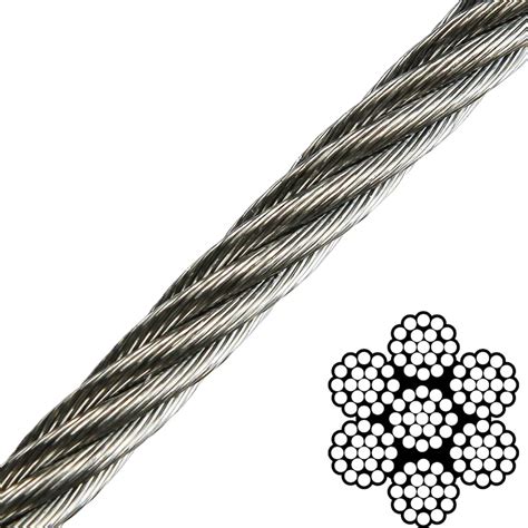 18 X 50 7x19 316 Stainless Steel Aircraft Cable Tillescenter Material