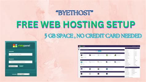 How To Get Free Hosting On Byethost Gb Space Unlimited Bandwidth No