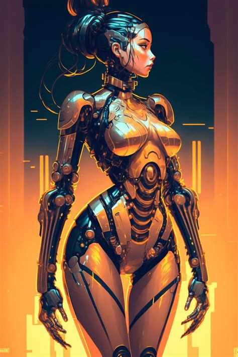 Cyborg Anime Female Cyborg Cyborg Girl Female Robot Female Art