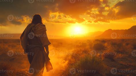 Biblical illustration, Jesus fasted forty days and forty nights in the ...