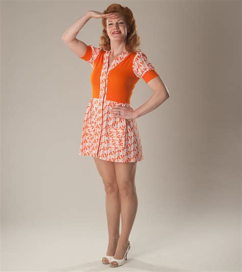 Vintage S Orange Sailor Mini Dress Spring Fashions