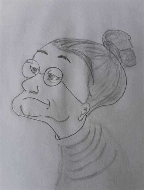 Pencil sketch of old lady | Sketches, Pencil sketch, Old women