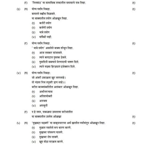 Maharashtra 12th HSC Board Marathi Question Paper PDF 2024 2023 2022