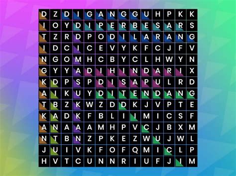 Kata Kerja Pasif Wordsearch