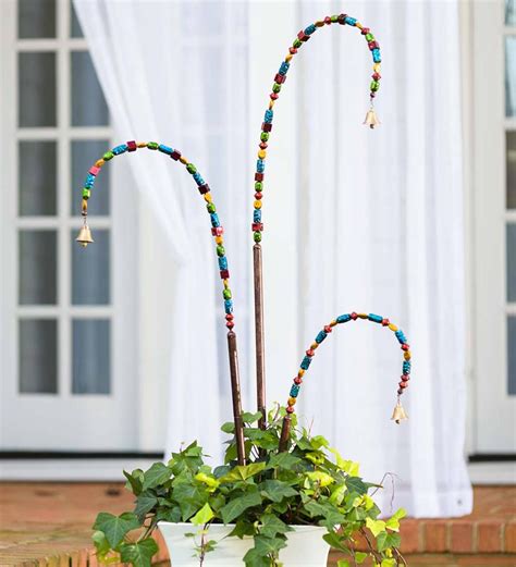 Add Height Color And Sound To Your Yard With Our Beaded Garden Stake