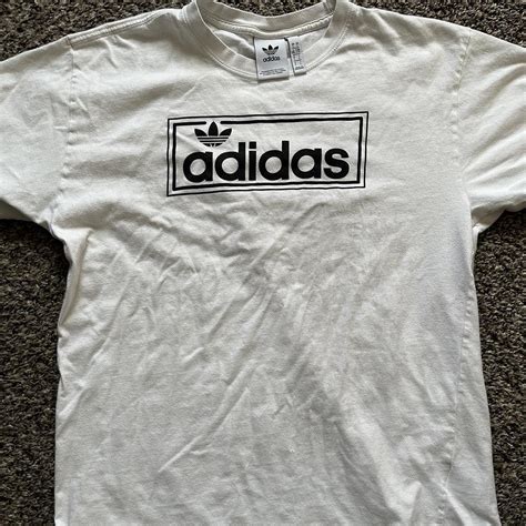 Adidas Men's White T-shirt | Depop