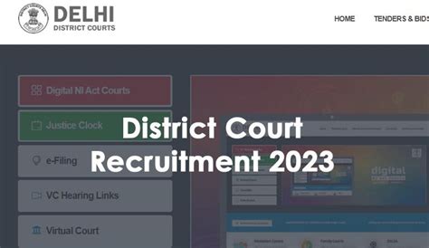 District Court Recruitment Apply Online Posts