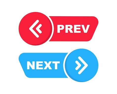 Premium Vector Next And Previous Button Prev Next Icon Web Buttons