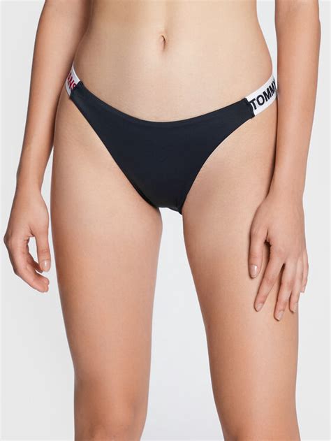 Tommy Jeans Bikini Partea De Jos High Leg Cheeky UW0UW03400 Verde