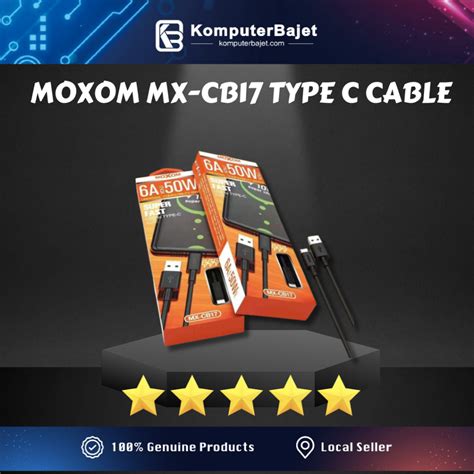 Moxom Mx Cb A Super Fast Charging Data Cable Type C Shopee Malaysia