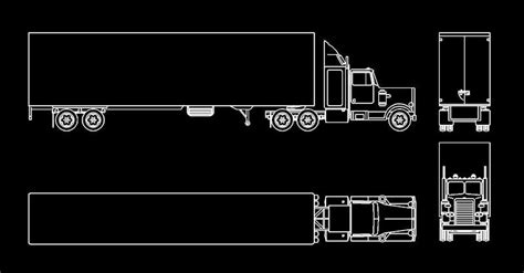 Bloques De Trailer Dwg Tractocamion En AutoCAD DWGAutoCAD