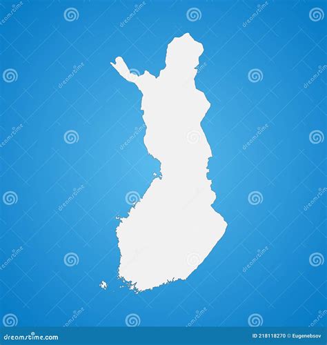 Highly Detailed Finland Map With Borders Isolated On Background Stock