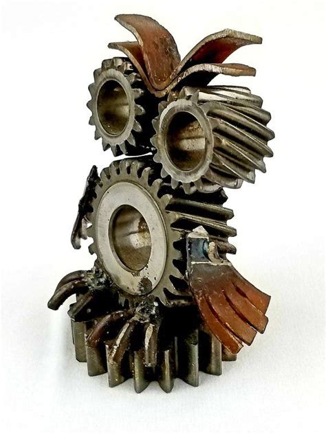 Owl Decor Industrial Owl Lucky Owl Industrial Home Welding Art