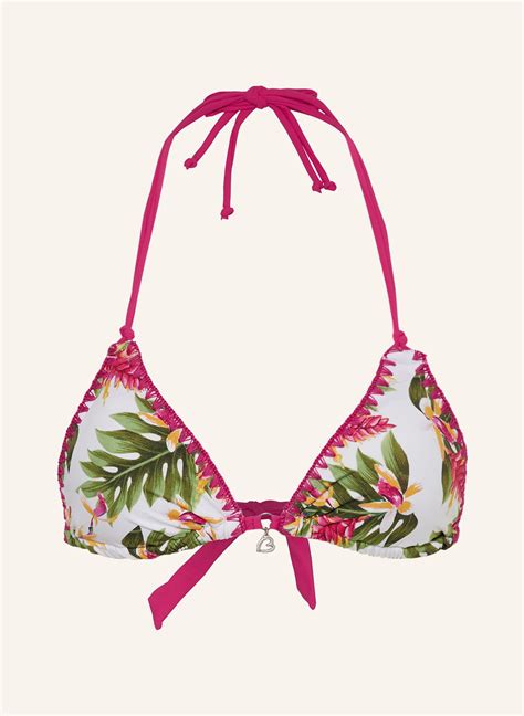 Banana Moon Triangel Bikini Top Nuco Kaelua In Weiss Fuchsia Gr N