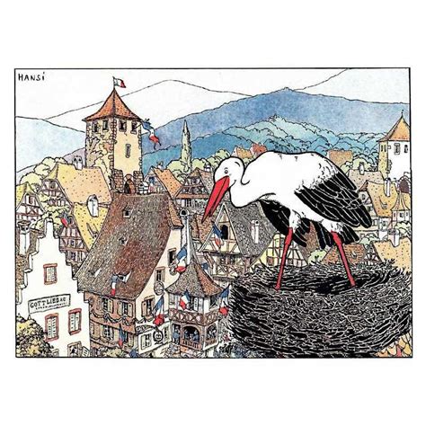 Postkarte Hansi Stork Alsace In Obernai