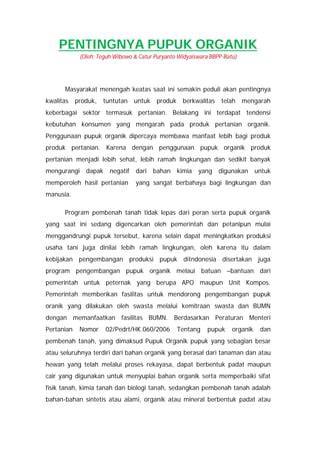 Pentingnya Pupuk Organik Pdf