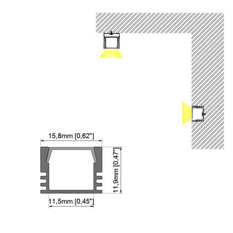 Led Aluminium Profile For Led Strip 1612b