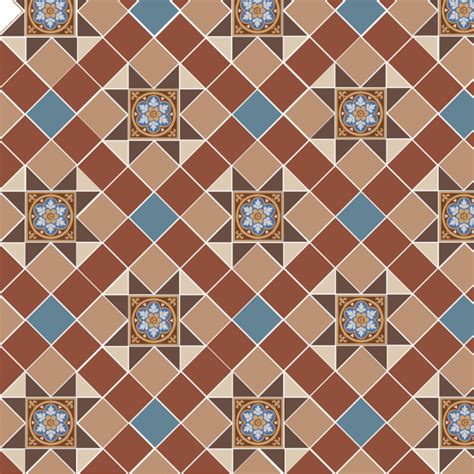 Blenheim 5 Colour Victorian Floor Tiles Original Style