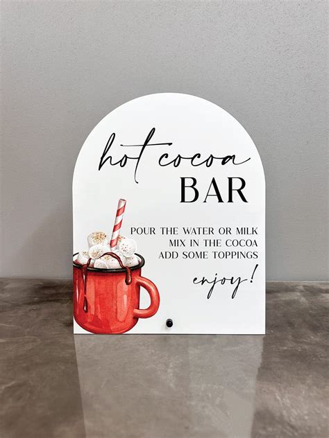 Hot Cocoa Bar Acrylic Sign, Hot Cocoa Bar Sign, Hot Cocoa Bar, Hot ...