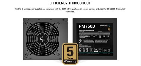 Nguồn Máy Tính Deepcool PM750D (750w - 80 Plus Gold) Chính Hãng Giá Rẻ