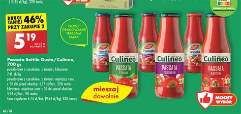 Promocja Passata Sottile Gusto Culineo 700g Biedronka