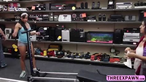 Busty Muscle Gym Instructor Stroke Blowjob And Opens Her Vagina In The Shop