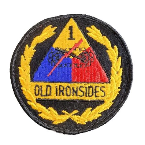 Vtg Patch Us Army 1st Armored Division Old Ironsides Sma William