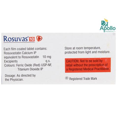 Rosuvas Tablet S Price Uses Side Effects Composition Apollo