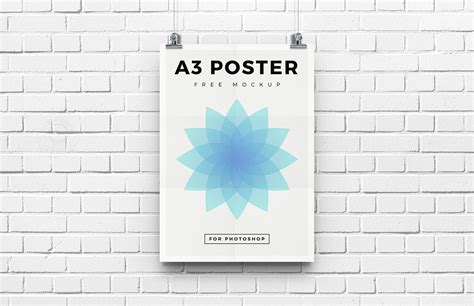 High Resolution A3 Poster Mockup - Free Download