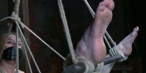 Ruined Blond Whore Gets Her Shaved Oversized Pussy Teased With Vibrator