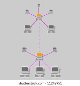 Computer Lan Wan Network Stock Illustration 11242951 | Shutterstock