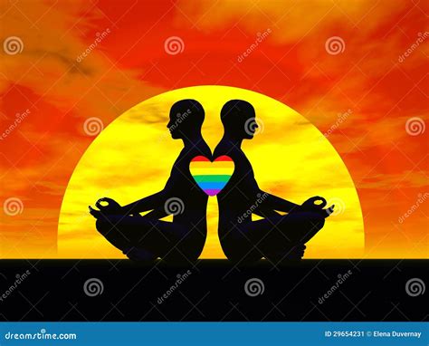 Gay Yoga Love 3D Render Stock Illustration Illustration Of Evening 29654231
