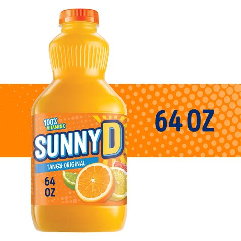 Sunnyd Tangy Original Orange Juice Drink Half Gallon Bottle Beauty