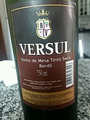 Bebidas Versul Bordô Vinho de Mesa Tinto Seco Vivino Australia