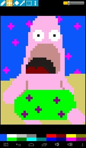 Patrick pixel art- lol | Pixel art, Art, Character