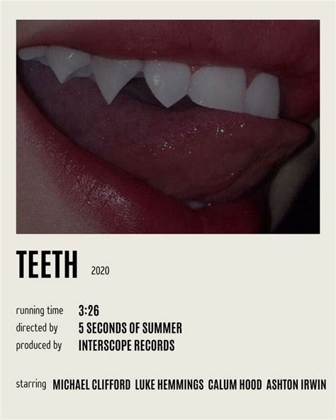 teeth 5SOS poster | Calum hood, Michael clifford, Luke hemmings