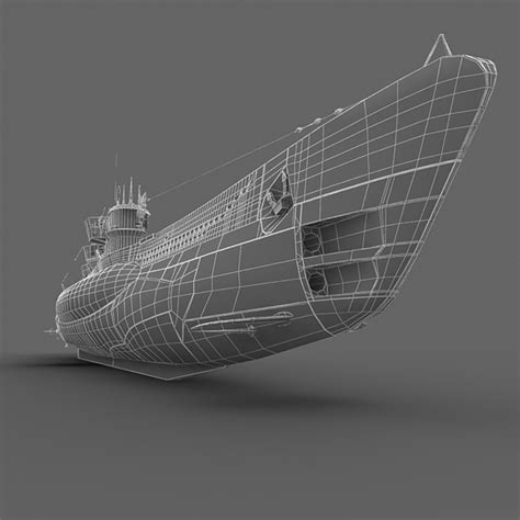 3d German Type Vii U-boat Model