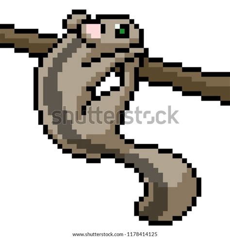 Vector Pixel Art Squirrel Isolated Cartoon Vector De Stock Libre De