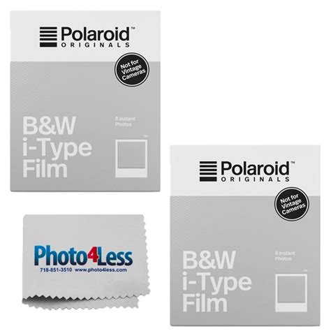 Polaroid Instant Black And White I Type Film 2 Pack Cleaning Cloth