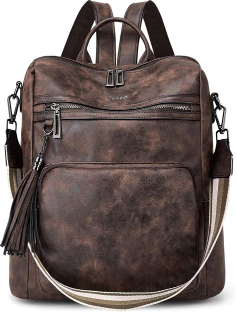 Opage Backpack Purse For Women Leather Fashion Designer