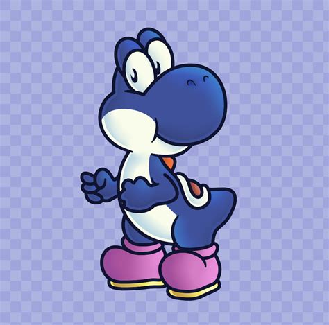Blue Yoshi By Muzyoshi On Deviantart