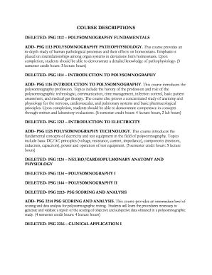 Fillable Online DELETED PSG 1112 POLYSOMNOGRAPHY FUNDAMENTALS Fax